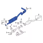 LC3Z5230C - Exhaust: Muffler &amp; Pipe Assembly for Ford Image