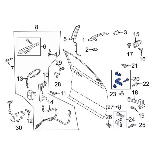 Door Hinge - Ford (FL3Z-1622800-C)