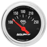 2542 - : GAUGE, OIL TEMP, 2 1/16", 100-250?F, ELECTRIC, TRADITIONAL CHROME for AutoMeter Image
