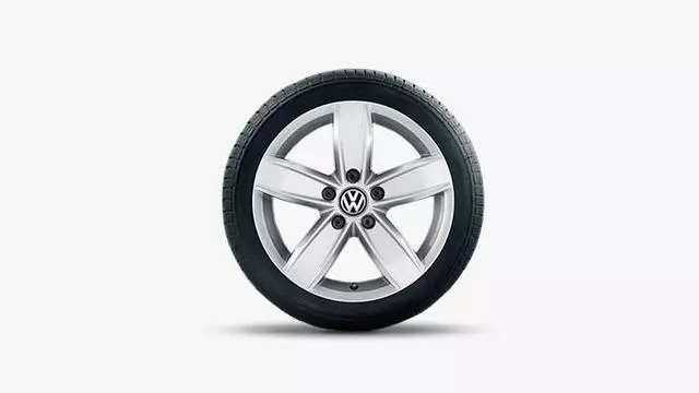 16 Inch Corvara Wheel - Brilliant Silver - Volkswagen (5C0-071-496-8Z8)