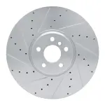 63131132D - : DFC Brake Rotor - Drilled and Slotted - Silver for DYNAMIC FRICTION Image