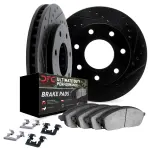 841254076 - : DFC Brake Rotor Drilled &amp; Slotted - Black- w/Ultimate Duty Brake Pad &amp; HW Kit for DYNAMIC FRICTION Image