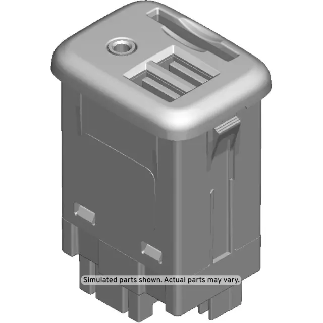 84789791 - : Jet Black Audio Player Receptacle for Buick: Enclave, Regal Sportback, Regal TourX | Chevrolet: Volt Image