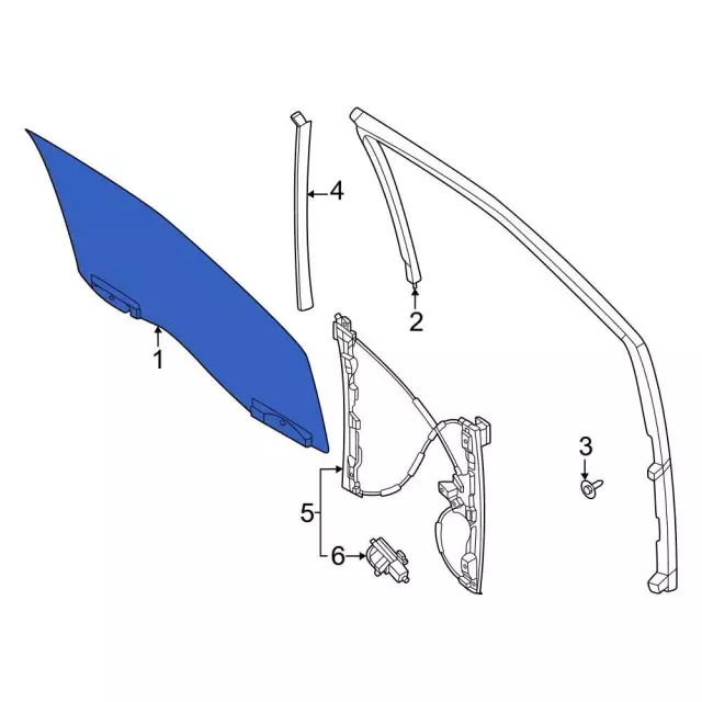 PC3Z1521411B - Body: Door Glass for Ford Image