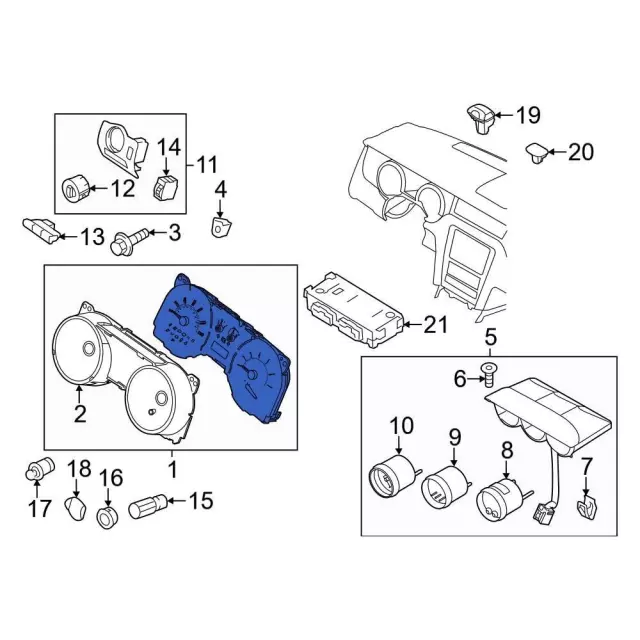 CR3Z10849CC - Body: Cluster Assembly for Ford: Mustang Image