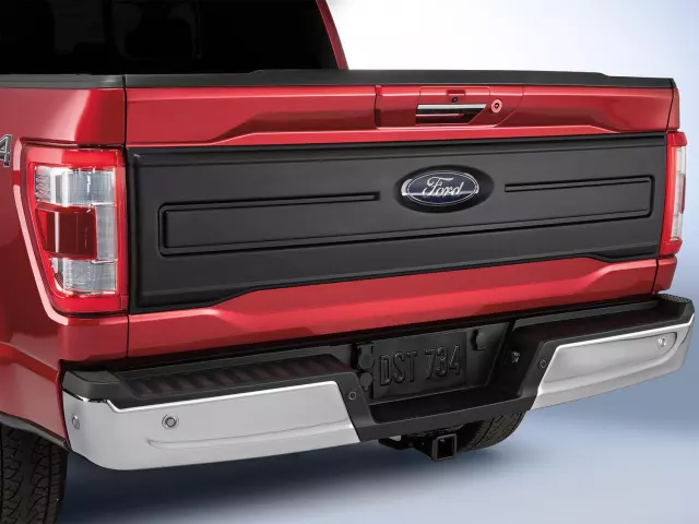 VML3Z99425A34A - Exterior: 2022 2023 Ford F150Air Design Outer Tailgate Panel Applique Matte Black for Ford: F-150 Image