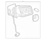 1568103000 - : 2015-2020 Mercedes-Benz GLA Right Passenger Rear View Mirror Assmebly w/o Auto Dim for Mercedes-Benz: GLA250 Image