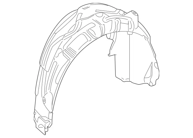 2136909204 - Side Walls: Wheel Arch Cover for Mercedes-Benz: E300, E350, E43 AMG, E53 AMG, E63 AMG S Image image