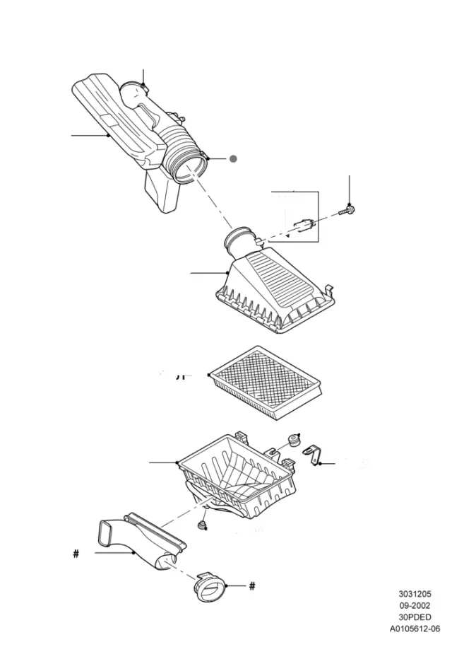 3L3Z12B615BA - Engine: Air Mass Sensor O-Ring for Ford Image