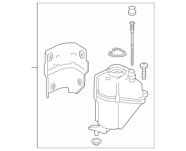 2223200014 - Springs, Suspension and Hydraulics: Oil Reservoir for Mercedes-Benz: Maybach S550, Maybach S560, Maybach S600, Maybach S650, S450, S550, S550e, S560, S600, S63 AMG, S65 AMG Image image