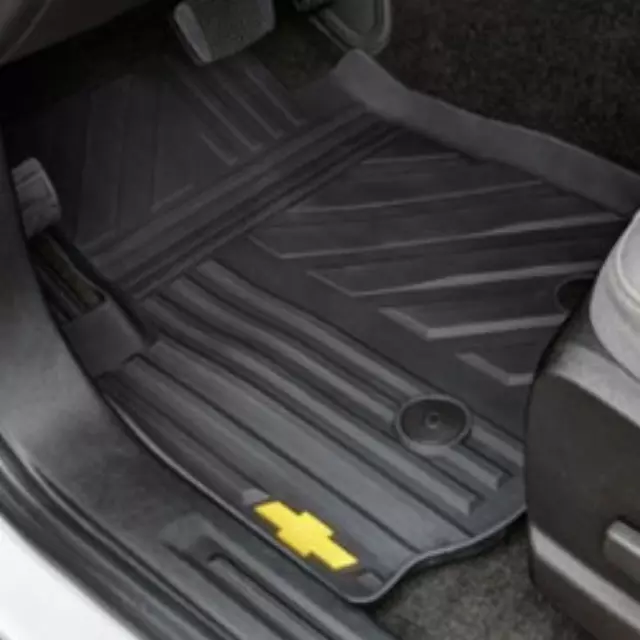 Floor Mats, All-Weather, Front, Gray Bow-Tie - GM (23229842)