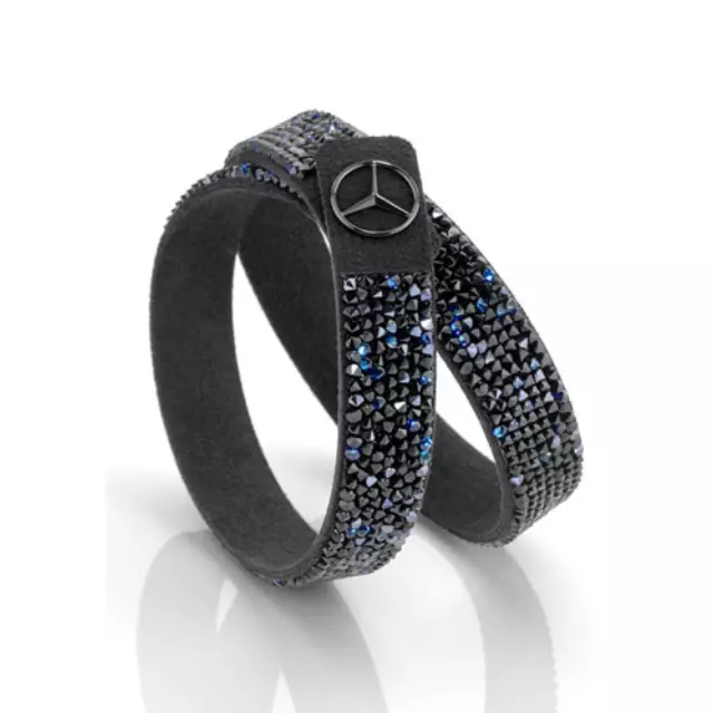 144342800 - : Mer Womens Swarovski Microfiber Bracelet for Mercedes-Benz Image