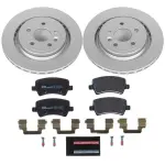 ESK4702 - : Genuine Geomet Coated Rotors, ECE-R90 Brake Pads + Hardware Kit for PowerStop Image