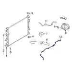 LX6Z8063A - : Water Hose for Ford: Bronco Sport, Escape, Maverick | Lincoln: Corsair Image