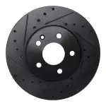 63363158L - : DFC Brake Rotor - Drilled and Slotted - Black for DYNAMIC FRICTION Image