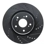 63358032R - : DFC Brake Rotor - Drilled and Slotted - Black for DYNAMIC FRICTION Image