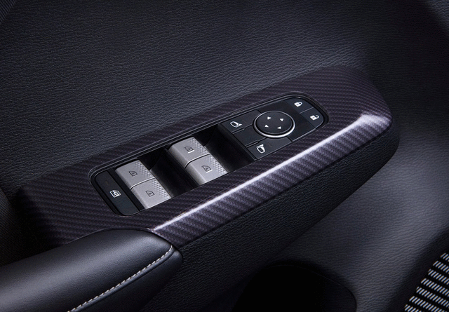 MZ360680EX - Interior: Door Switch Panel Trim - Carbon for Mitsubishi: Outlander, Outlander PHEV Image