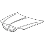 XW4Z16612AA - Body: Hood for Lincoln: LS Image