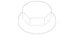 910113010003 - Steering: Hexagon Nut for Mercedes-Benz Image