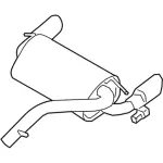 G1FZ5A289A - Exhaust: Rear Muffler for Ford: Focus Image