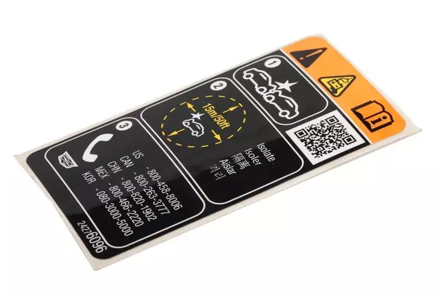 24276096 - : Consumer Information and Battery Warning Label for GM Image