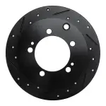 63372028L - : DFC Brake Rotor - Drilled and Slotted - Black for DYNAMIC FRICTION Image