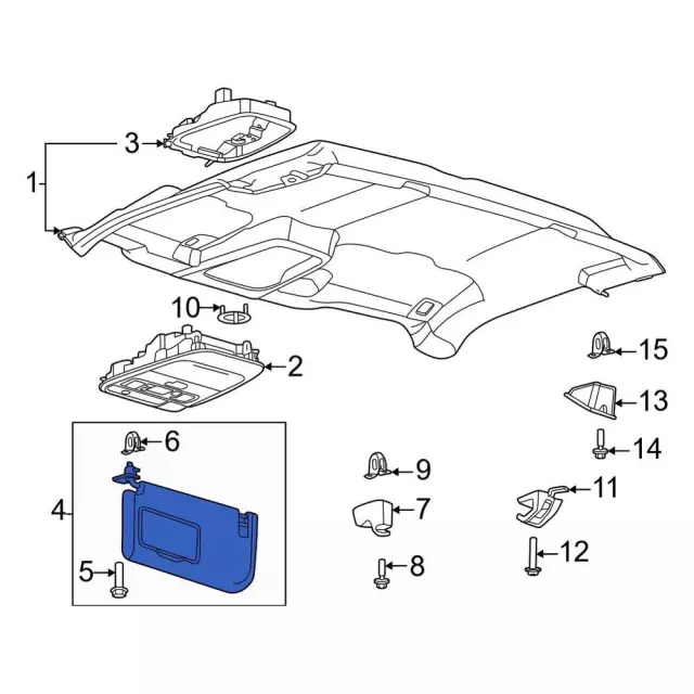 Sun Visor - Ford (PC3Z-6004105-YJ)