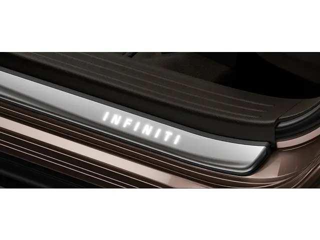 T99G65NA5B - Exterior: INFINITI Radiant® Illuminated Kick Plates - Black for INFINITI: QX50, QX55 Image