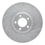 63120030R - : DFC Brake Rotor - Drilled and Slotted - Silver for DYNAMIC FRICTION Image