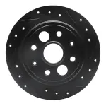 63358000R - : DFC Brake Rotor - Drilled and Slotted - Black for DYNAMIC FRICTION Image