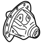 1L2Z3204BA - Front Drive Axle: Differential Case for Ford: Explorer, Explorer Sport Trac | Lincoln: Aviator | Mercury: Mountaineer Image