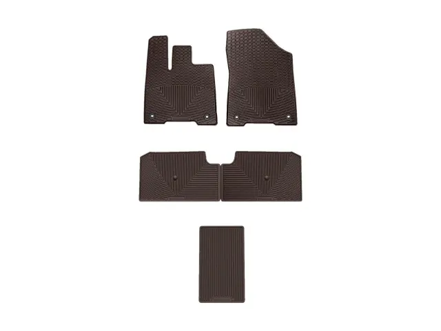 W580COW581COW583CO - Accessories: Front &amp; Rear &amp; Rear Cocoa All Weather Floor Mats for WeatherTech Image