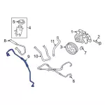 7L1Z3A713E - Steering: Return Hose for Ford: Expedition | Lincoln: Navigator Image