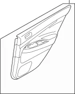 82901JU72E - Body: Door Trim Panel for INFINITI: G25, G37, Q40 Image