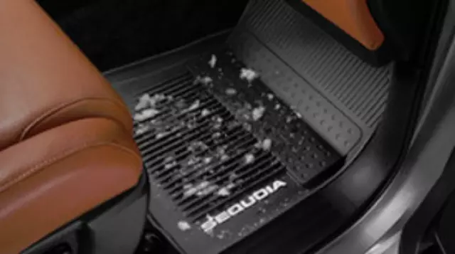 PT9080C16102 - Interior: 2017-2022 Toyota Sequoia - Sequoia Tub Style All Weather Mats Black for Toyota: Sequoia Image