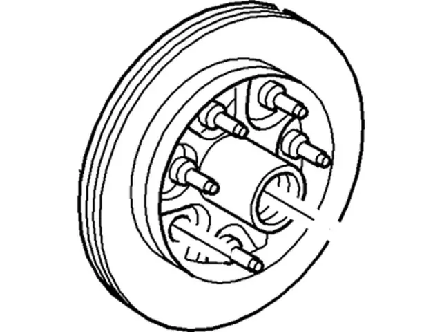 2000-2004 Ford Hub & Rotor Front - Motorcraft (BRRC-101) - Ford (2U2Z-1V102-AD)