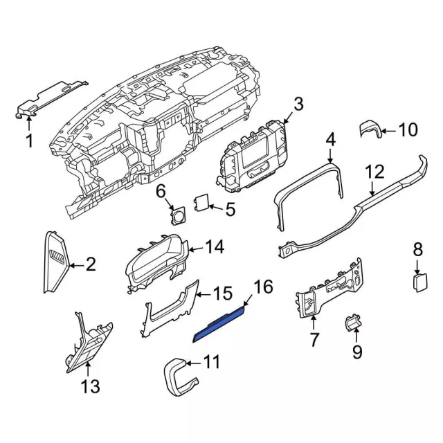 ML3Z1504459BM - Body: Trim Cover for Ford: F-150 Image