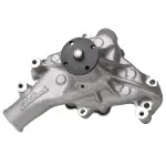 88110 - : Water Pump for Small-Block Chevy in Satin Finish (Long) for Edelbrock Image