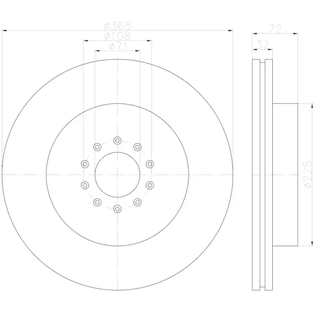 355123092 - : Disc Brake Rotor for Hella Pagid Image