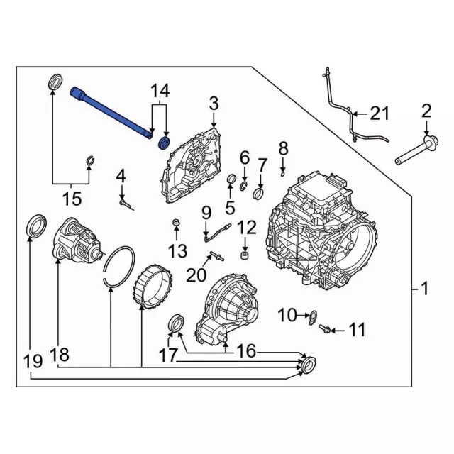 LJ9Z7061C - Electrical: Output Shaft for Ford: E-Transit, Mustang Mach-E Image