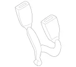 2038602069 - Rear Seat Bench: Closure for Mercedes-Benz: C230, C240, C280, C32 AMG, C320, C350, C55 AMG Image