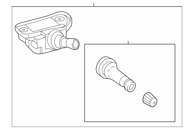 9058821 - Wheels: Tire Pressure Sensor for Mercedes-Benz: 180A, 180b, 220a, A220, A35 AMG, CLA250, CLA35 AMG, CLA45 AMG, CLA45 AMG S, E350, G500, G550, G580, G63 AMG, GLA250, GLA35 AMG, GLA45 AMG, GLB250, GLB35 AMG, GLE350, GLE450, GLE450e, GLE53 AMG, GLE580, GLE63 AMG S, GLS450, GLS580, GLS63 AMG, Maybach GLS600 Image