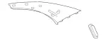 20869008259B70 - Body: Quarter Pillar Trim for Mercedes-Benz Image