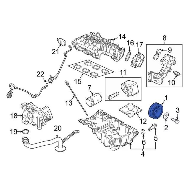 Pulley Crankshaft - Ford (HL3Z-6312-B)