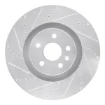 63146029L - : DFC Brake Rotor - Drilled and Slotted - Silver for DYNAMIC FRICTION Image