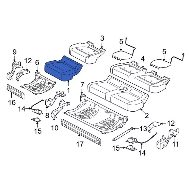 MC3Z2663804EA - : Cushion Cover for Ford: F-450 Super Duty Image