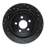 63354282R - : DFC Brake Rotor - Drilled and Slotted - Black for DYNAMIC FRICTION Image