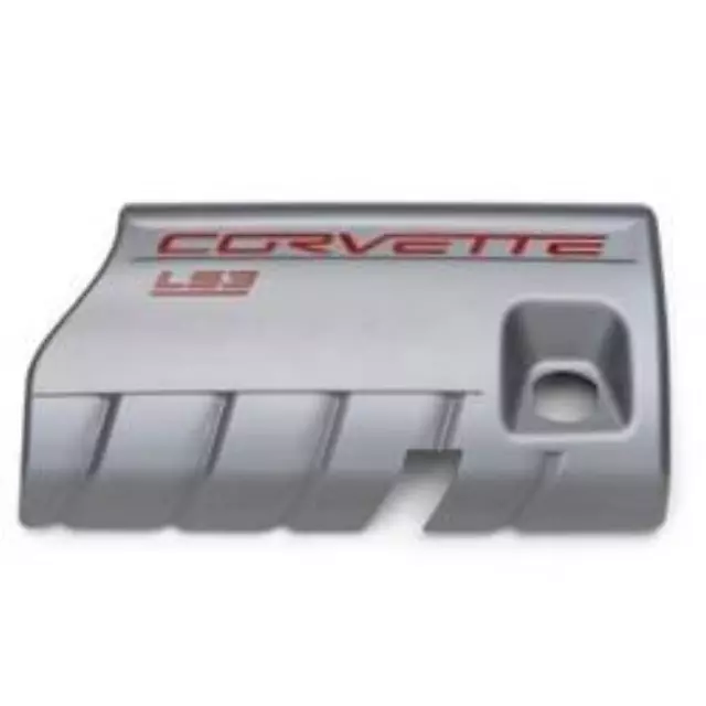 19159031 - : Engine Cover - Matte Silver With Red Letters for GM Image