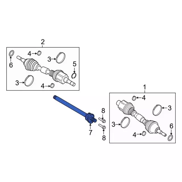 Cv Intermediate Shaft - Ford (K2GZ-3A329-J)