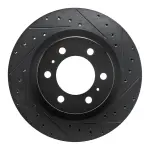 63376162R - : DFC Brake Rotor - Drilled and Slotted - Black for DYNAMIC FRICTION Image